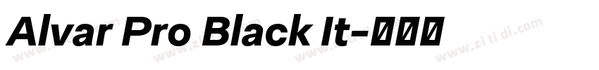 Alvar Pro Black It字体转换